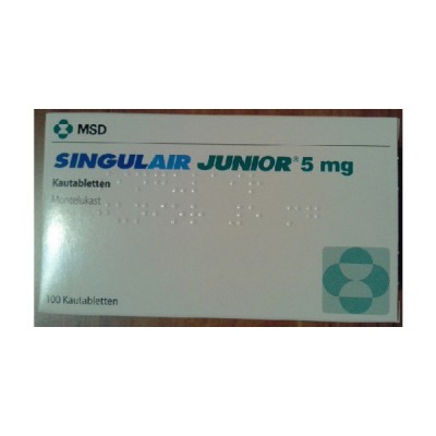 Фото препарата Сингуляр детский Singulair Junior 5 мг/ 100 таблеток